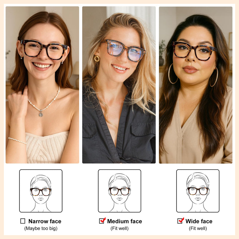 [Australia] - Madison Avenue Women Blue Light Glasses,Oversize Blue Light Blocker for Women, Anti Eyestrain & UV Protection Computer Eyeglasses Hanna (Tortoiseshell) Tortoiseshell Oversized 