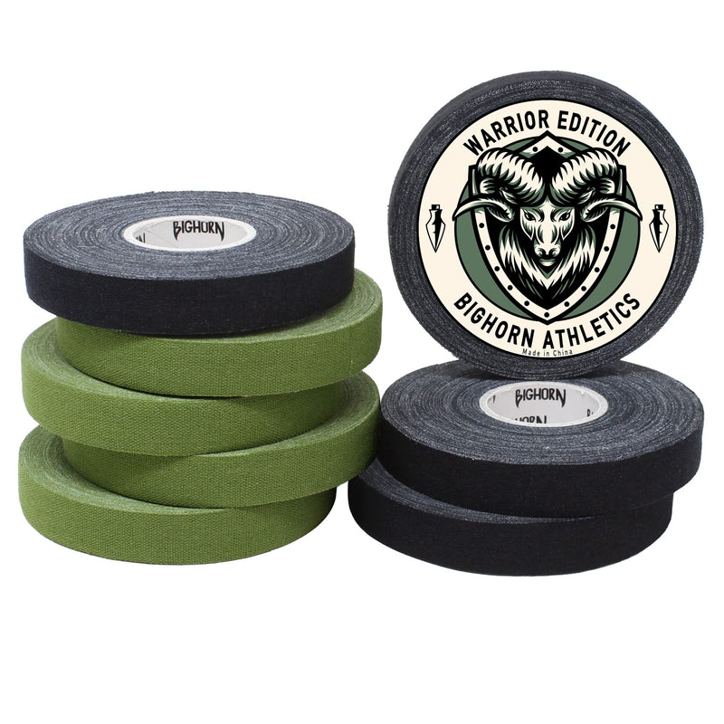 Bighorn Athletics Athletic Tape Bundle - Residue Free Glue, Latex Free, Cotton, Multiple Sizes for Various Activities