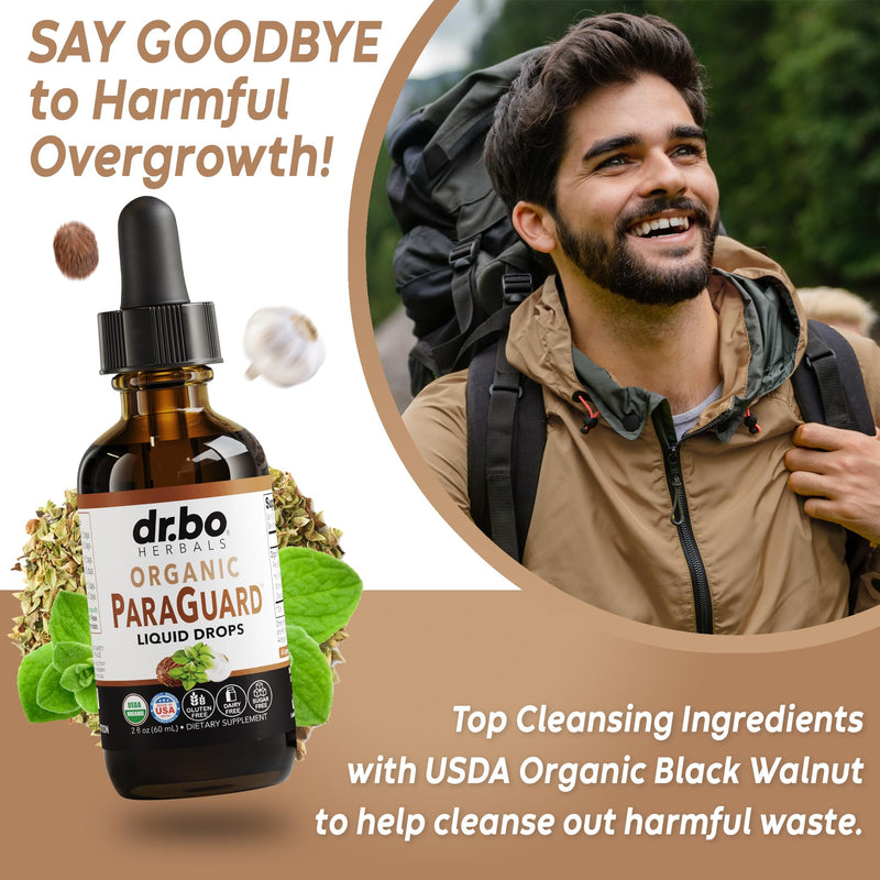 [Australia] - ParaGuard Cleanse Liquid Organic Detox - Organic Intestinal Guard Formula Supplement for Humans with Black Walnut Wormwood Clove & Oregano Tincture - Natural Herbal Intestine Body Gut Cleanser 2 oz 