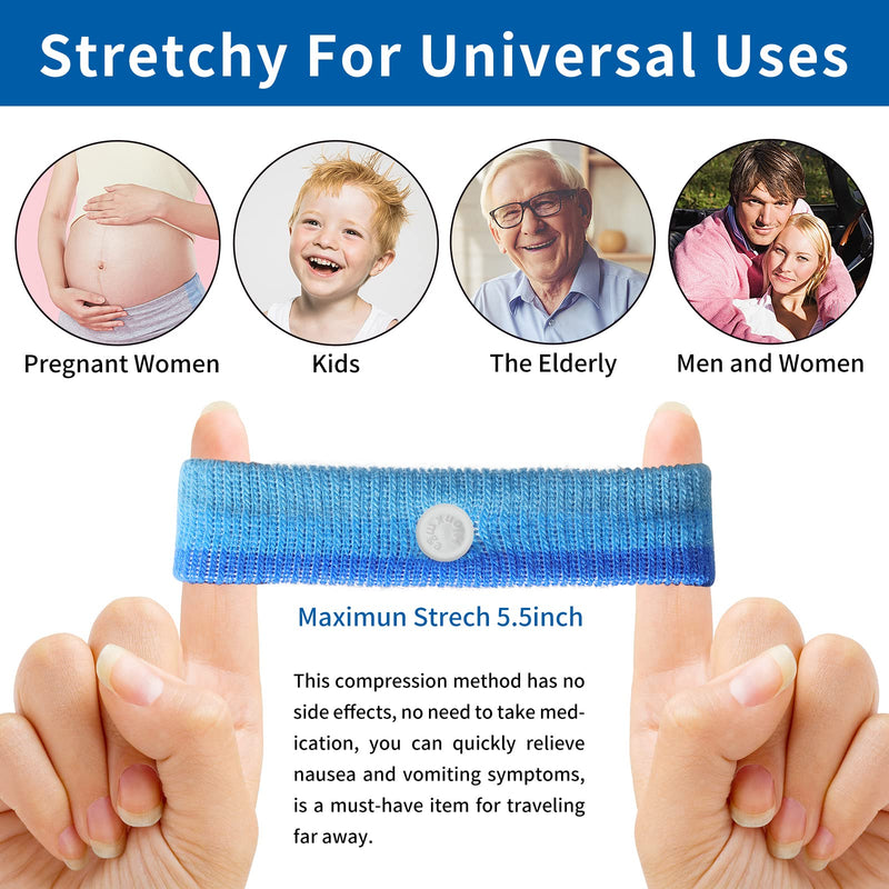 [Australia] - Motion Sickness Bands/Acupressure Nausea Bracelet for Nausea, Sea Sickness Bracelets for Natural Relief from Morning Sickness, Dizziness, Anxiety, Motion Sickness 2 Pairs 2black 