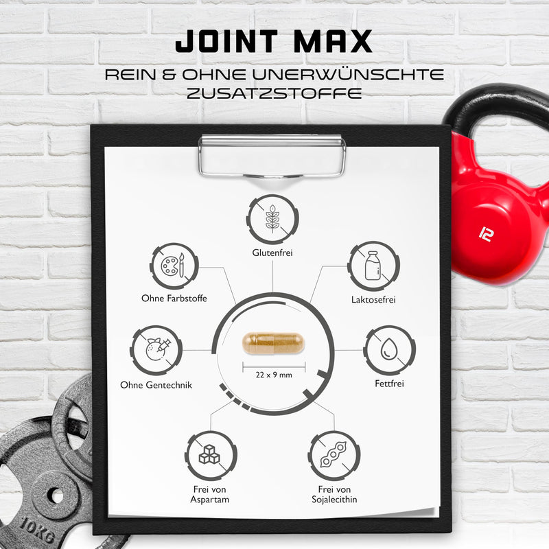 [Australia] - Joint Max Ultra Caps - 180 capsules - High-dose joint supplement with glucosamine, MSM, chondroitin, Cissus Quadrangularis, frankincense extract, hyaluronic acid, ginger, bromelain 
