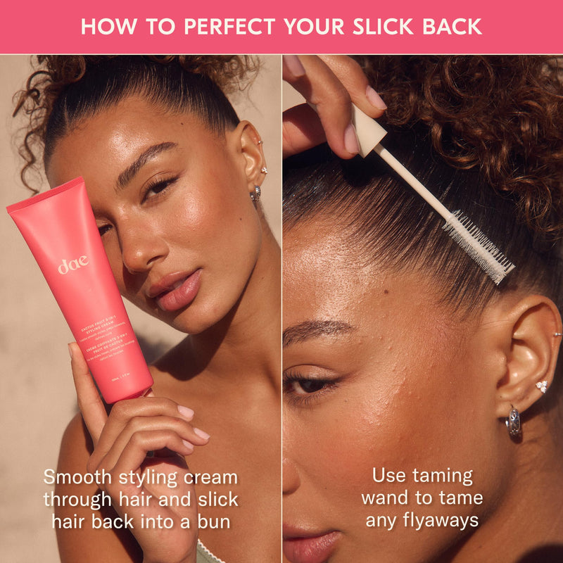 DAE Cactus Fruit 3-in1 Styling Cream & Taming Wand - Tames Flyaways | Style edges, defines curls, adds shine, hydrates & moisturizes, built-in taming wand, convenient on-the-go purse size 0.6 Ounce (Pack of 1)