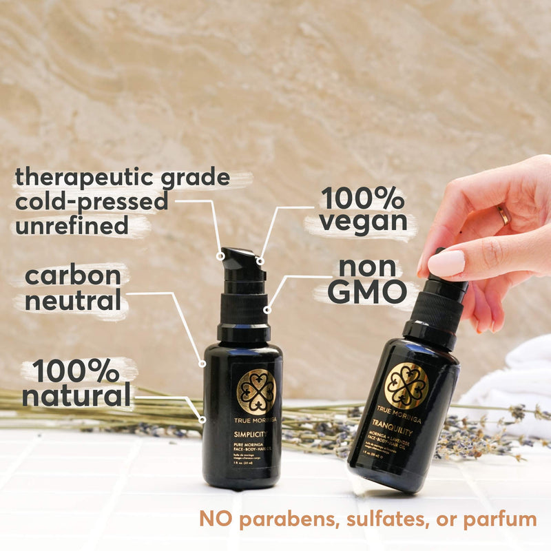 True Moringa Oil for Face, Body & Hair - 100% Pure Cold-Pressed Oil - Unrefined, Anti-aging, Reduce Wrinkles, Brightening Skin Tone, Minimize Age Spots - Vegan & Non-GMO (Peppermint, 30 ml) Peppermint 1 Fl Oz (Pack of 1)