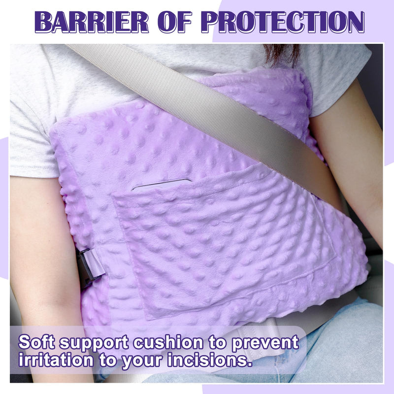 [Australia] - Geelin Post Mastectomy Pillow Breast Surgery Essential Heart Surgery Breast Reduction Augmentation Patients Seatbelt Protection Post for Cancer Patient Care Gift 