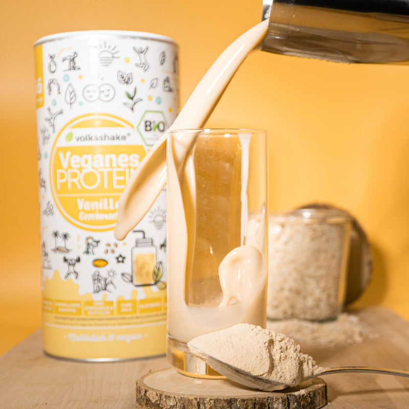 [Australia] - ORGANIC Protein vegan | vanilla | DE-ÖKO-006 | 10 plant-based protein sources | Without sweeteners | Without soy & gluten | Premium quality from Lake Constance | Made in Germany (1000g, vanilla) 