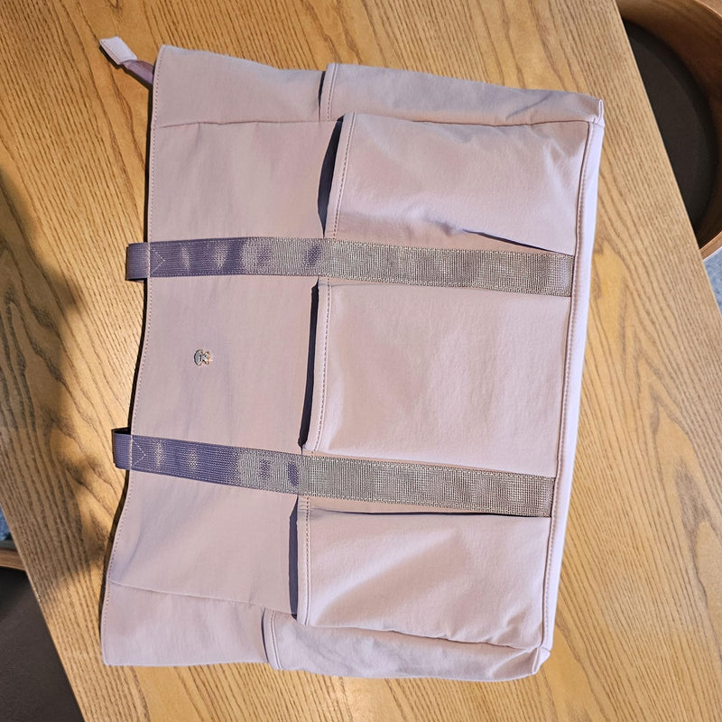 ESVAN Utility Tote Bag Weekender Duffle Bag with 13 Pockets - Perfect for Travel, Work, Gym, Beach, Teachers, and Nurses Pinkish Purple