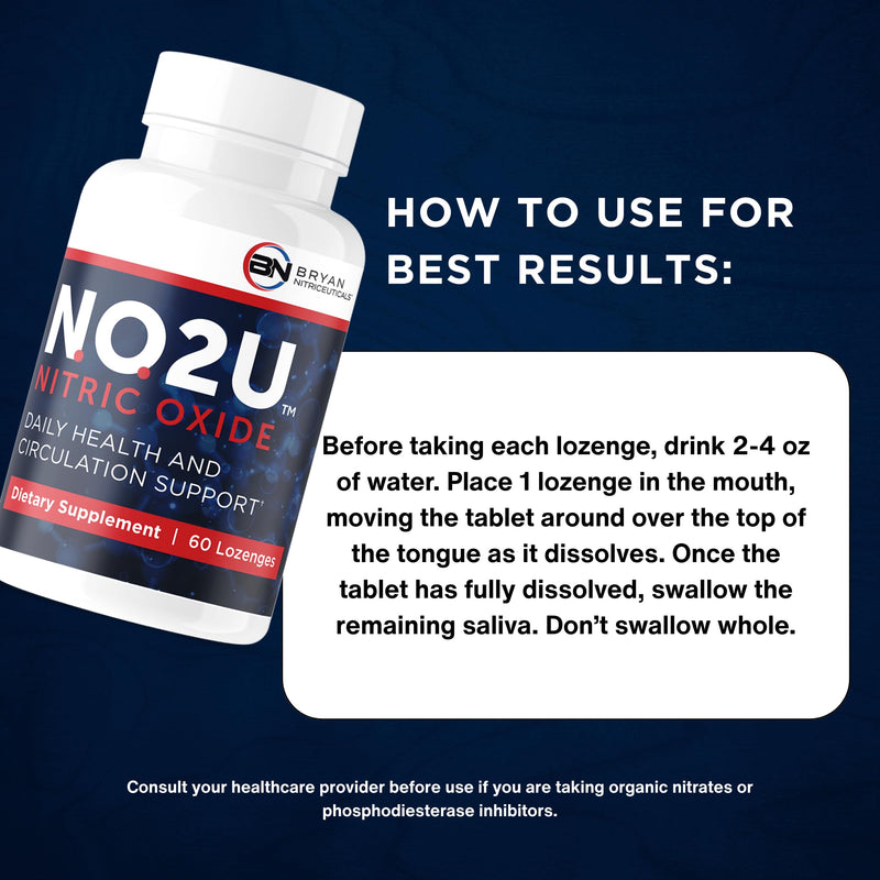 [Australia] - Bryan NITRICEUTICALS - Natural Nitric Oxide Supplements for Men & Women - Promotes Blood Circulation, Oxygen & Nutrient Delivery, Daily Wellness Support - No Gluten or Dairy - 60 Vegan Lozenges 