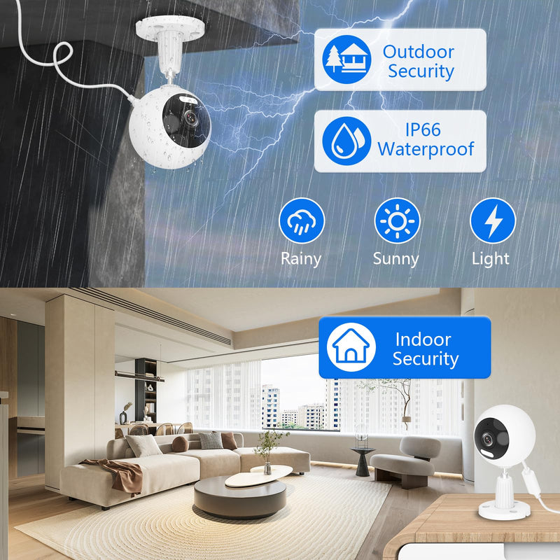 [Australia] - 5G/2.4G Outdoor/Indoor Security Camera,3MP Baby/Elder/Dog/Pet/Nanny Camera with Phone App, WiFi Baby Monitor, Motion Detection, Alarm Siren, Night Vision, IP66 Waterproof, Two-Way Talk, SD/Cloud S700-1 Pack 