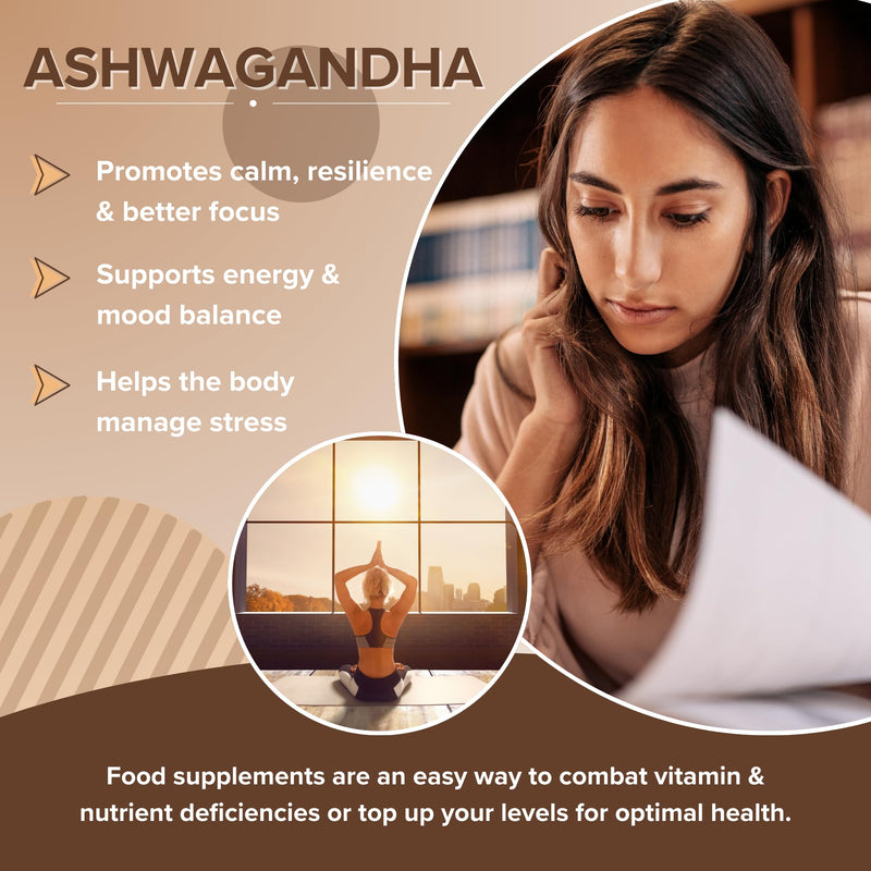 Grape Tree Ashwagandha 500mg 120 Capsules High Strength Ashwagandha Supplement Easy Daily Capsules for Men & Women UK Manufactured Food Supplement