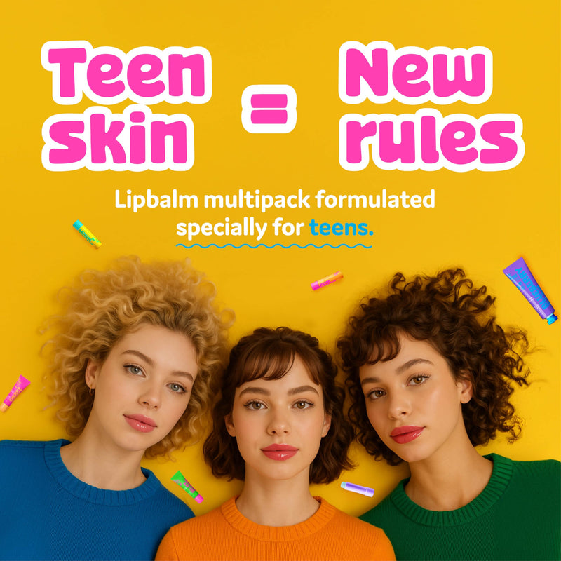BeYoutiful Skincare Natural Lip Balm for Teens, Tweens and Teens, Set of 8 | With Shea Butter & Vitamin E, 8 Fruity Flavors in a Gift Box, Gifts for Kids Girls, Cruelty Free Formula, Gentle Formula Lip Balm Gift Set