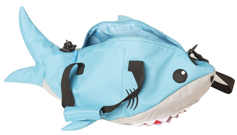 Rasta Imposta Shark Fun Duffle Activity Overnight Small Duffle Bag Kids Adult Boys Girls 22” L x 9” W x 13” H