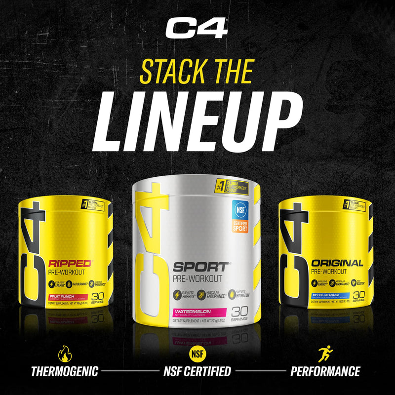 C4 Original Pre Workout Powder with 150mg Caffeine, 60 Servings Strawberry 12.1 Ounce (Pack of 1)