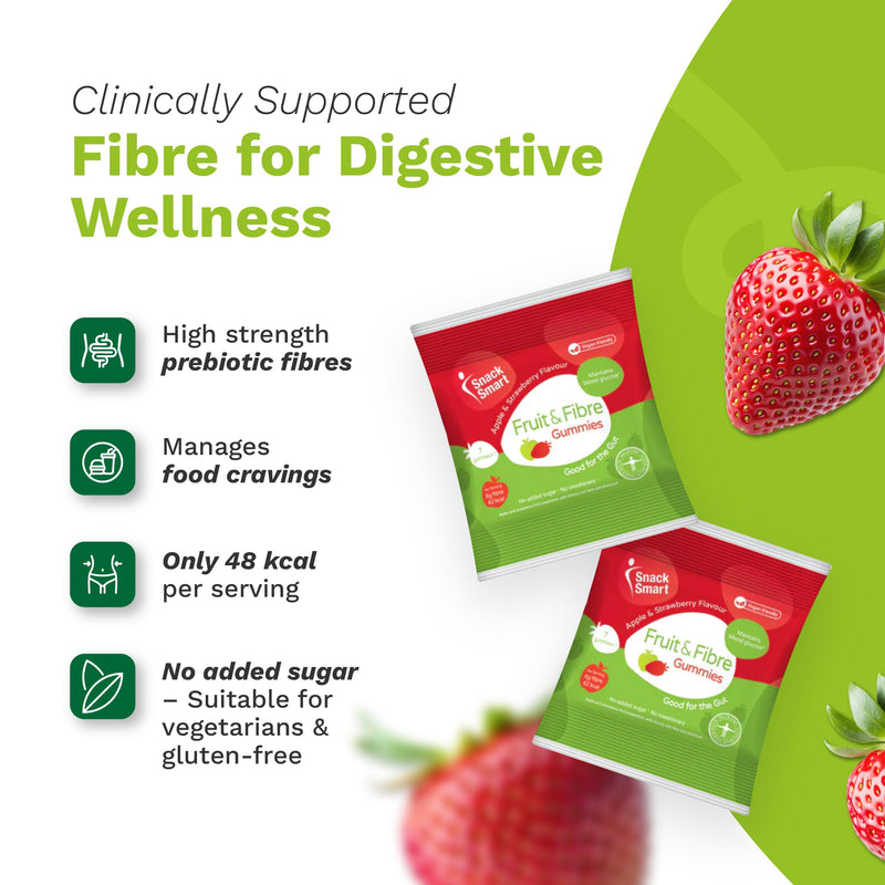 High Fibre Prebiotic Gummies | Supports Digestive Health | High Fruit | Vegan Gummies | GLP1 Alternative Snack | 70 Gummies