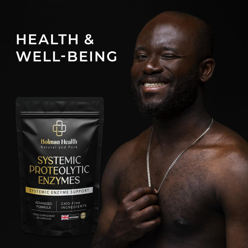 Systemic Proteolytic Enzymes | Advanced Enzyme Complex | Supports Digestion, Circulation & Immune Function | 60 Vegan Capsules | Non-GMO | Gluten-Free Enzyme Supplement 60 count (Pack of 1)