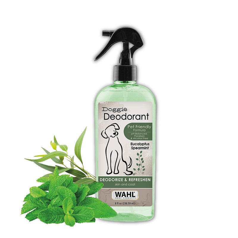 Wahl USA Deodorizing & Refreshing Pet Deodorant for Dogs - Eucalyptus & Spearmint Scent & Wahl USA Odor Control Shampoo for Dogs & Pets - Eucalyptus & Spearmint Animal Deodorizer - PawsPlanet Australia