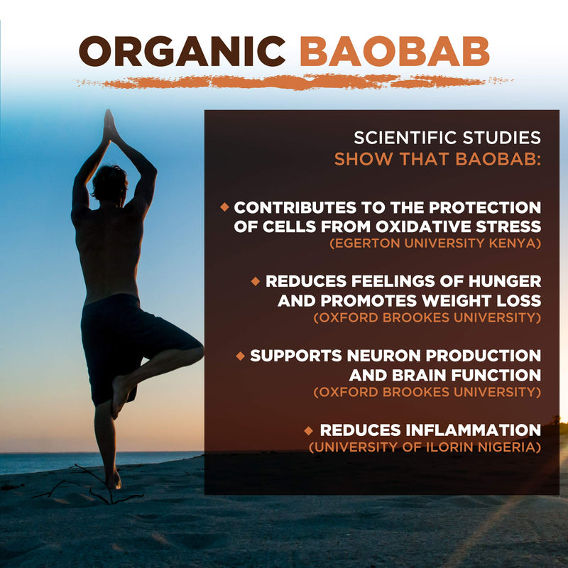 MySuperfoods Organic Baobab Powder 500g | Immune Support | Gut Health & Blood Sugar Control 500 g (Pack of 1)