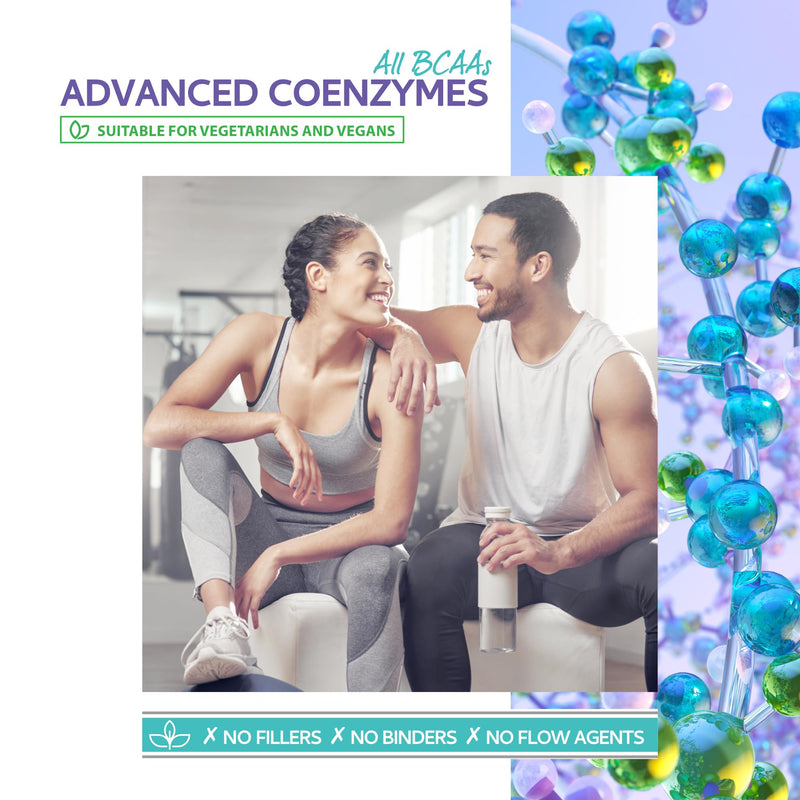 Total Amino Boost - Full Spectrum - All 20 Amino Acids Including All BCAAs -120 Vegan Capsules with Free Form pre-digested Amino Acids with Advanced Coenzyme Support. No Additives - UK Made
