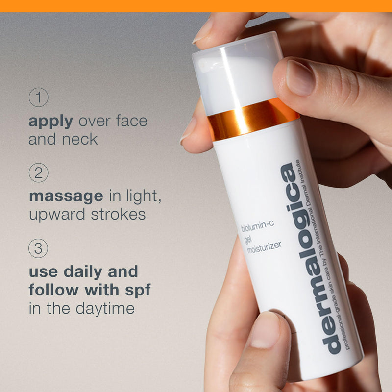 Dermalogica Biolumin-C Gel Moisturizer, 1.7 Fl Oz | Hyaluronic Acid, Vitamin C, Boosts Radiance, Brightens, Weightless Hydration