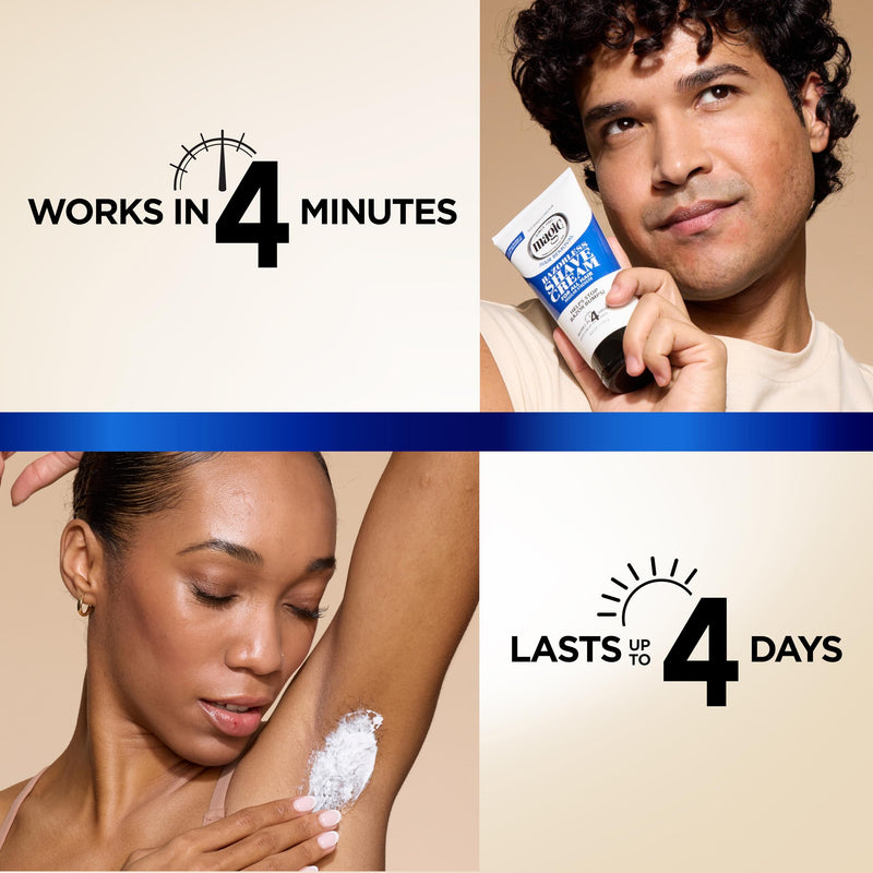 [Australia] - SoftSheen-Carson Magic Razorless Shaving Cream, Depilatory Hair Removal Cream for Body Hair, Regular Strength, Works in 4 Minutes, 2 Count 6 Ounce (Pack of 2) 