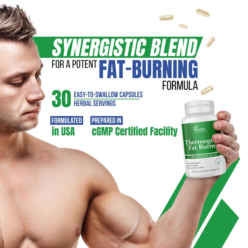 [Australia] - DR VITAMIN SOLUTIONS Thermogenic Fat Burner for Women and Men - Appetite Suppressant for Weight Loss - Includes Green Tea Extracts for Bloat Relief - Metabolism Booster - 30 Weight Loss Pills 