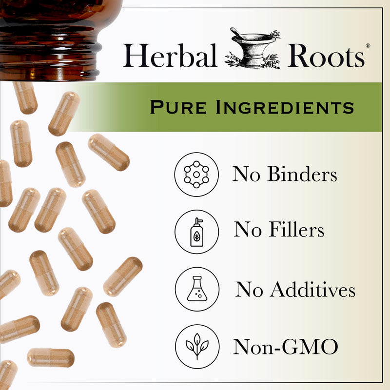 [Australia] - Herbal Roots Panax Ginseng | Organic Korean Ginseng Root Powder | 1000mg | High Ginsenosides for Energy & Performance | 60 Vegan Capsules 