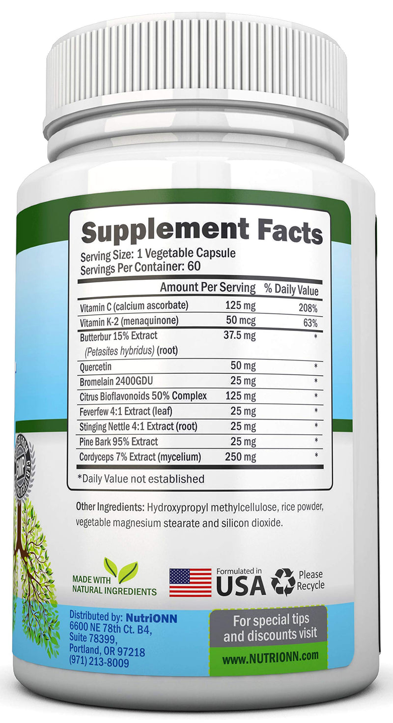 NutriONN Super Vitamin C Complex Tablets & Lung Support Capsules Combo - Targeted Lung Health Support