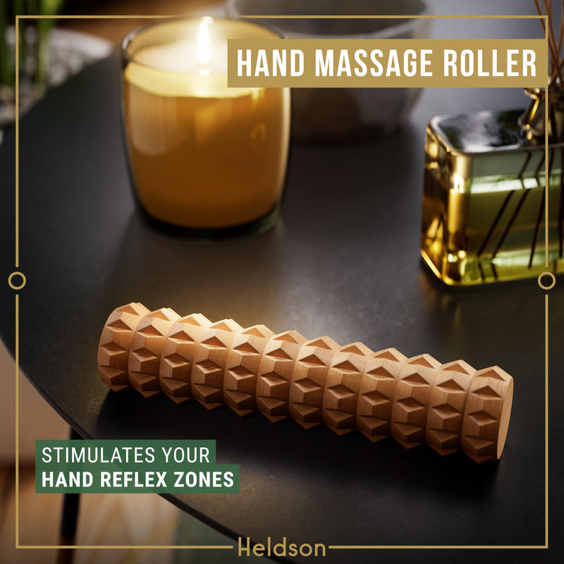 [Australia] - HELDSON® Wooden Therapy Massage Tools [6 Pieces] - Wood Rollers for Body Sculpting - Lymphatic Drainage Massager - Cellulite Tool - Maderoterapia Kit - Back Rolling Stick - Wellness Gifts Women, Men 