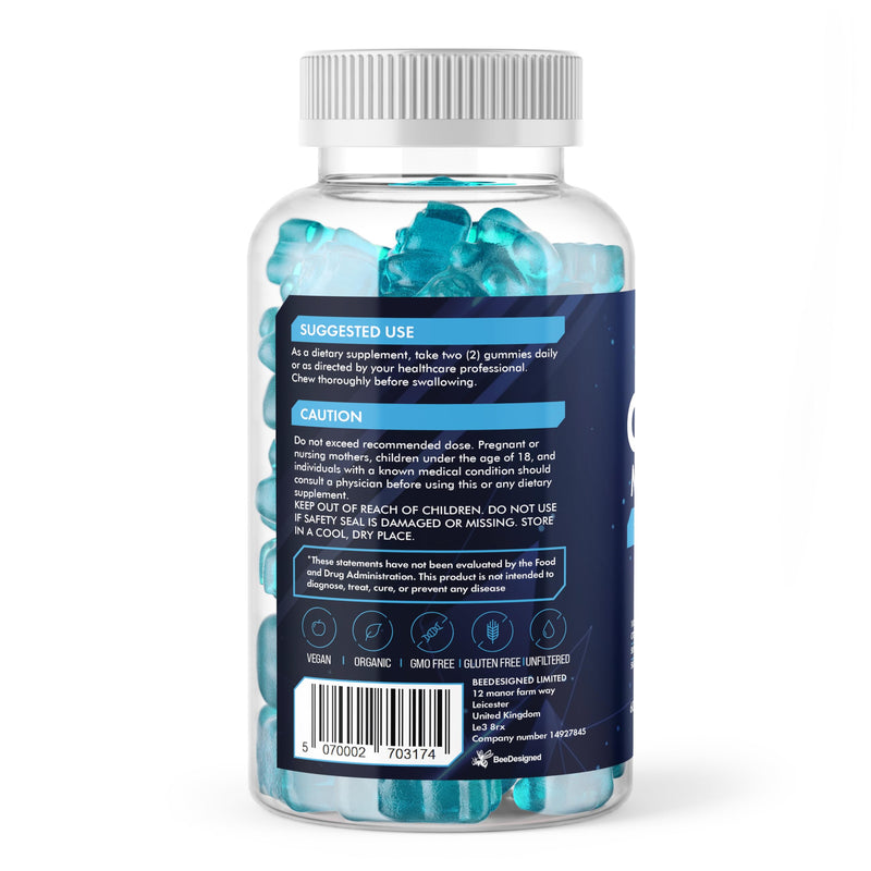 5000mg Creatine Gummies Max Strength (60 Count) - Creatine Monohydrate with Betaine & L-Taurine for Muscle Growth & Recovery - Vegan, Sugar-Free Gym Supplement, Blueberry