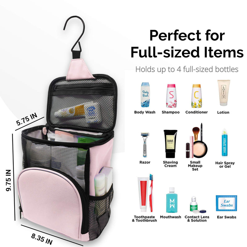 Travel Essentials Bundle: Portable Shower Caddy & Roll Up Makeup Bag - Perfect for On-The-Go