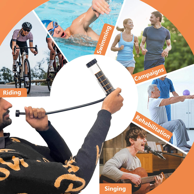 [Australia] - Breathing Exercise Device for Lungs - Deep Breathing Trainer, Natural Lung Trainer for Adults, Easy to Use and Clean, Breathing Dumbbell 