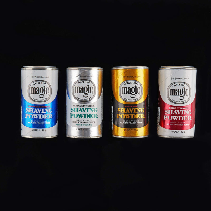 [Australia] - SoftSheen-Carson Magic Razorless Shaving for Men, Magic Shaving Powder with Fragrance, Coarse Textured Beards, Formulated for Black Men, Depilatory, Helps Stop Razor Bumps, Since 1901, 4.5 oz 