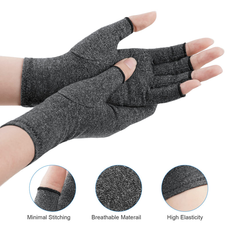 [Australia] - Arthritis Gloves for Women Men, Arthritis Pain Relief Gloves Fingerless Gloves Hand Warmers Gloves Compression Gloves Small 