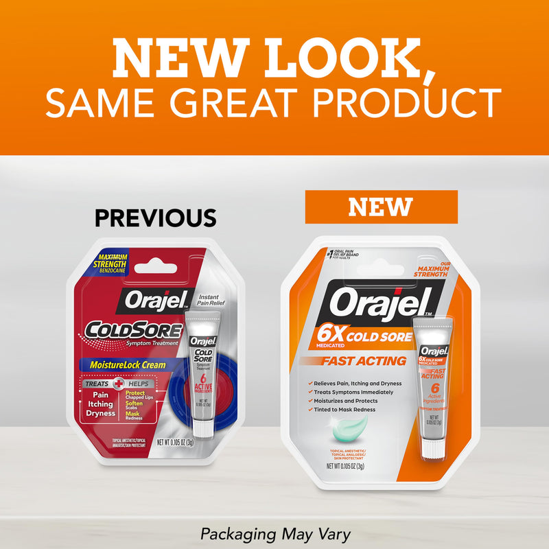 [Australia] - Orajel Moisturelock Cold Sore Symptom Treatment, Cream 0.105 oz (Packaging May Vary) 
