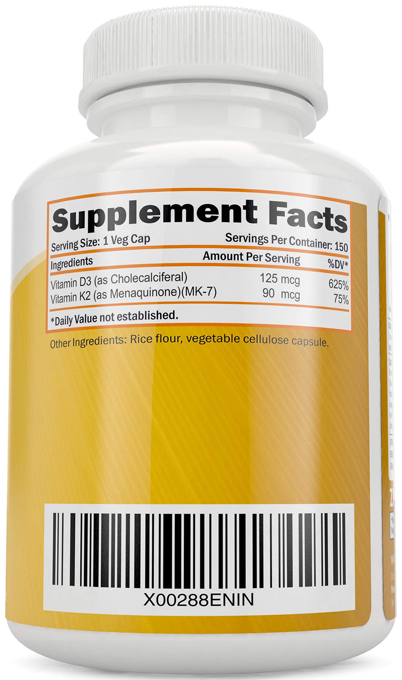 Magnesium Glycinate 400mg + Vitamin D3 125mcg K2 MK7 90mcg - 270 Tablets & 150 Capsules Bundle - Made in USA