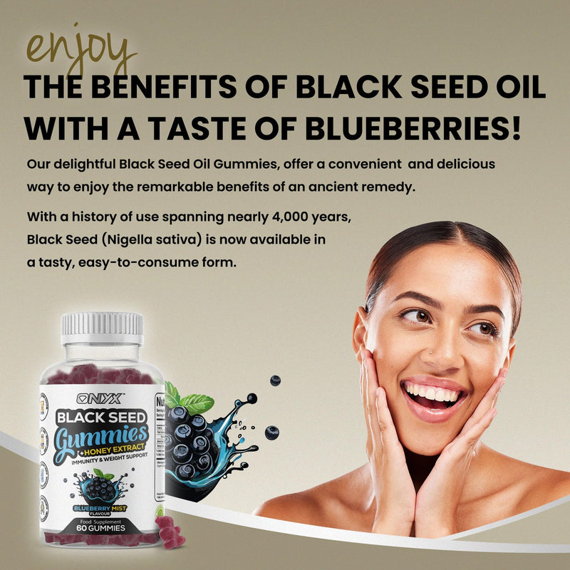 Black Seed Oil Gummies 2000mg with Honey Extract – Halal, Immunity & Weight Support, Hair Growth & Joint Support, Vegan & Vegetarian – 60 Gummies (30 Servings) 1