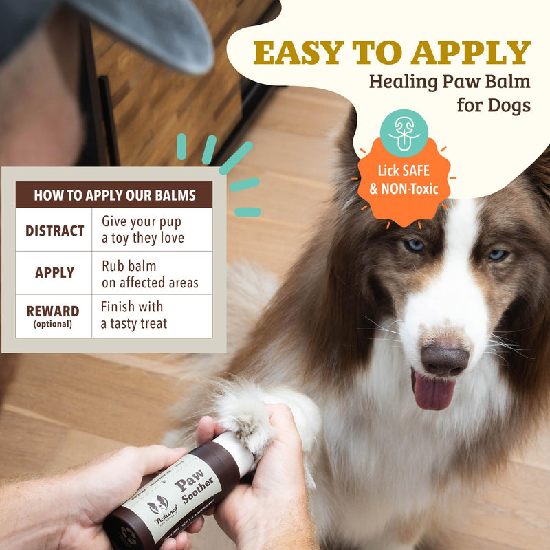 Natural Dog Company PAWDICURE Bundle, Paw Soother + PawTection Dog Paw Balms, Protect and Heal Dry, Cracked Dog Paw Pads, Organic, All Natural Ingredients, 2oz Sticks - PawsPlanet Australia