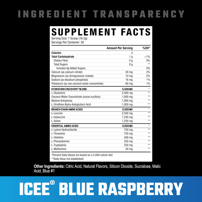 [Australia] - The Grind Essential Amino Acids, Branched Chain Amino Acids, 30 Servings (ICEE Blue Raspberry) ICEE Blue Raspberry 