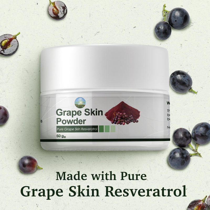 Resveratrol Supplements, Pure Grape Skin Powders - Antioxidant Supplement, Resveratrol Antioxidant Supplements, Trans Resveratrols Powder, Powder Scoop - 50g
