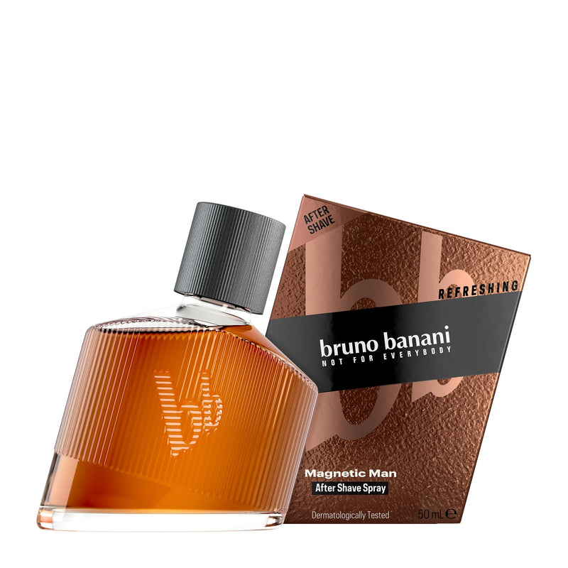 [Australia] - bruno banani Magnetic Man After Shave, aftershave with a captivating, woody amber note, 50ml 