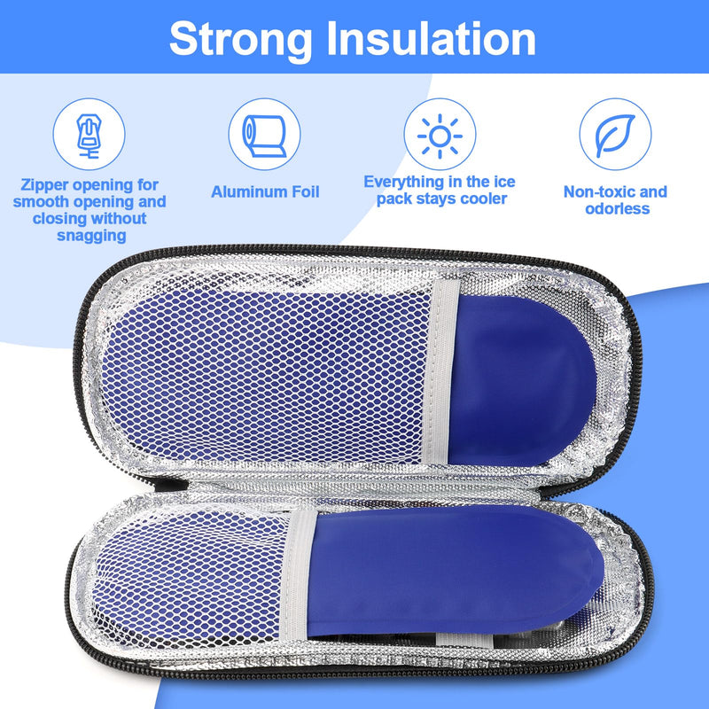 [Australia] - MXTIMWAN Insulin Pen Cooler Bag, Diabetic Medication Bag, Insulated Medicine Bag Airplane, Cooler Diabetes Medication with 2 Ice Packs for Holding Diabetic Utensils 