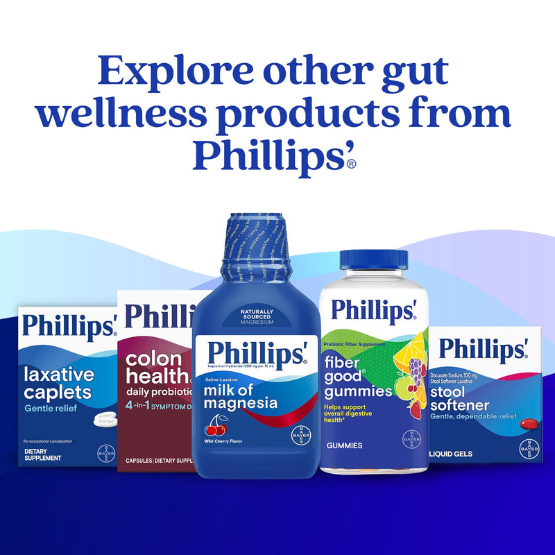 [Australia] - Phillips‚Äô Fiber Good Gummies, Supplement with Inulin for Adults and Children, Fruit Flavored Daily Gummies, 4g of Prebiotic Fiber Per Serving , 90 Count 