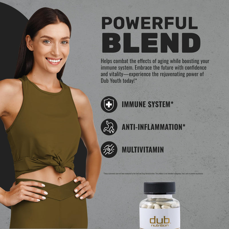Youth - Daily Wellness Formula - 90 Capsules | Contains Resveratrol, CoQ10, Alpha-Lipoic Acid, Vitamins C & D, Features Daily Wellness Nutrients & Plant Extracts Daily Use