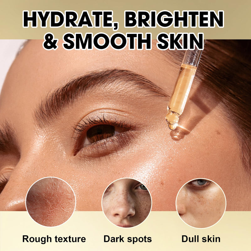 Turmeric Oil for Face, Facial Skincare Oil with Turmeric Root Extract & Tetrahexyldecyl Ascorbate, Hydrating Face Glow Serum, Daily Skin-Conditioning Care for a Radiant-Looking Appearance