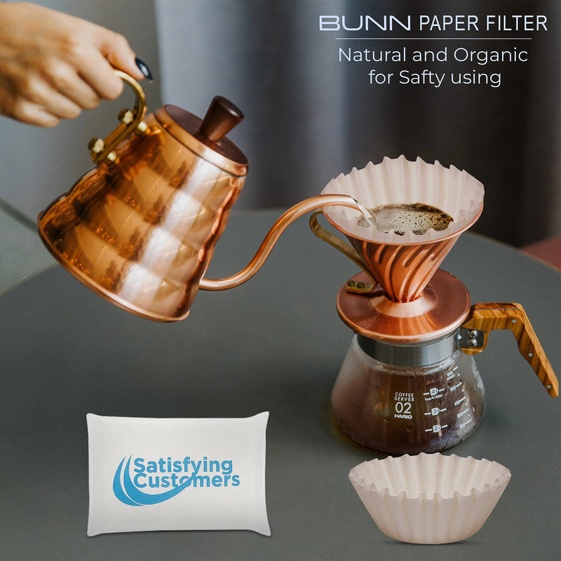 [Australia] - BUN Coffee Filter – 4 PK - 100 PCS per Pack – Taller – Flat Bottom Liner – Quality Paper for Most Coffee Makers – Aromatic Brew – with Satisfying Customers Travel Tissue Pack (4PK) 