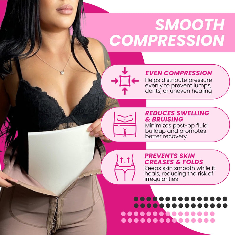 [Australia] - My Booty pillow Lipo Foam Pads Post Surgery Ab Board Liposuction Flattening Abdominal Compression Garments (BBL SUPPLIES: 1 Fattening ab board,1 BBL molder backboard, 3 pack lipo foam (Black) 