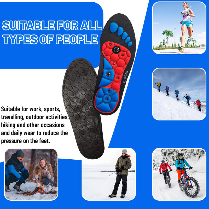 [Australia] - Magnetic insoles, Dwafill acupressure insoles, relieve foot fatigue, acupressure magnetic insoles, promote blood circulation, cuttable, suitable for men and women (S) S (35-39) 