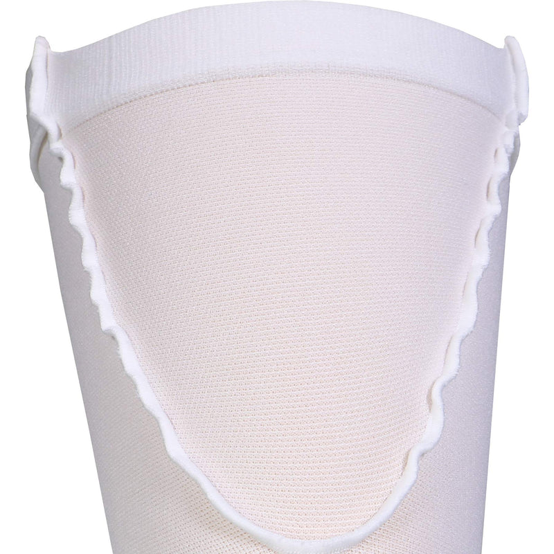 [Australia] - Truform Surgical Stockings, 18 mmHg Compression for Men and Women, Thigh High Length, Open Toe, Beige, White, Large Large (1 Pair) 