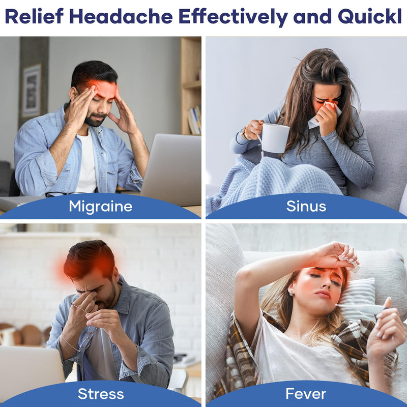[Australia] - Migraine Relief Cap, Migraine Headache Relief Cap Hat Mask Products, Cooling Gel Hat Head Wrap for Migraine, Tension, Stress & Puffy Eyes,Natural Therapy for Instant Headache Relief Black 