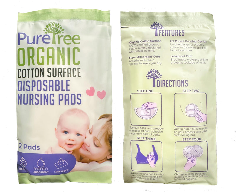 [Australia] - Organic Cotton Disposable Nursing Pads - for Breastfeeding (Travel Packs - 100 Pads) Travel Packs - 100 Pads 