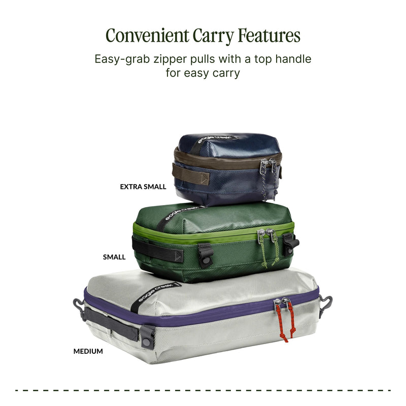 Eagle Creek Pack-It Gear Cube, Large, Atlantic Blue | Durable Packing Cube and Outdoor Travel Organizer to Keep Items Secure, Water-Resistant, Easily Attachable, Easy Gripping